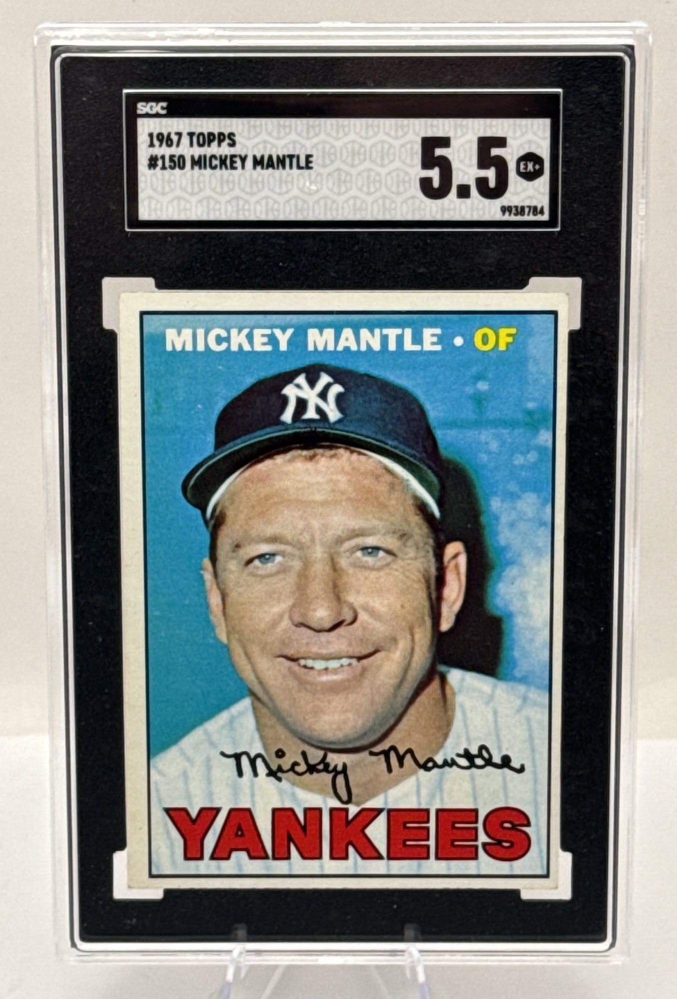 Graded 1967 Mickey Mantle Topps Baseball Card EX+ 5.5 (1 of 3)