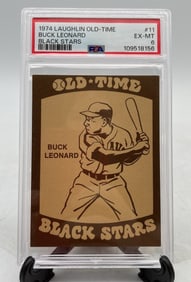 Graded 1974 Laughlin Old Time Black Stars #11 Buck Leonard EX-MT 6 Set Break