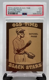 Graded 1974 Laughlin Old Time Black Stars #15 Satchel Paige EX 5 Set Break