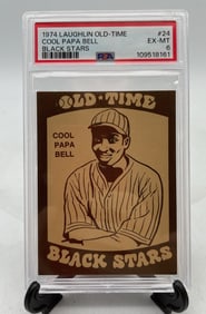 Graded 1974 Laughlin Old Time Black Stars #24 Cool Papa Bell EX-MT 6 Set Break