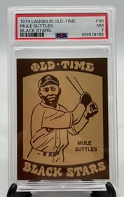 Graded 1974 Laughlin Old Time Black Stars #30 Mule Suttles Near Mint 7 Set Break