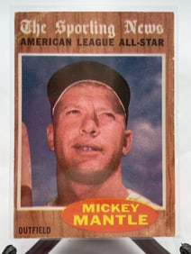 1962 Mickey Mantle Topps All Star Baseball Card