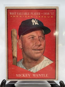 1961 Mickey Mantle Topps 1956-57 MVP Baseball Card