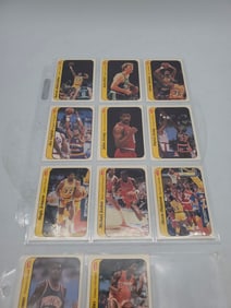 1986 Fleer Basketball Sticker Complete Set 11/11, Michael Jordan?s Rookie