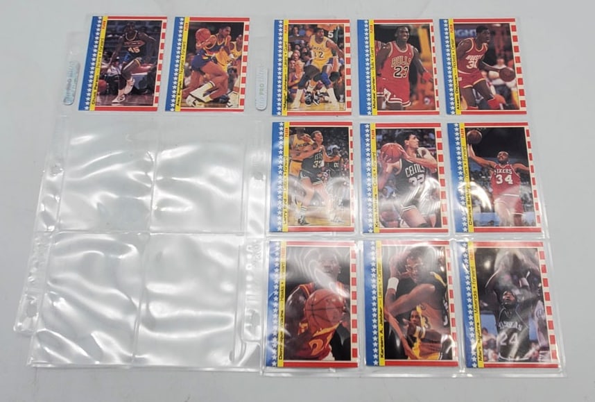 1987 Fleer Basketball Sticker Complete Set 11/11, Michael Jordan?s 2nd Year (1 of 6)