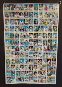 1979 Topps Baseball Uncut Sheet Featuring 132 Cards with Robin Yount, Dusty Baker & more