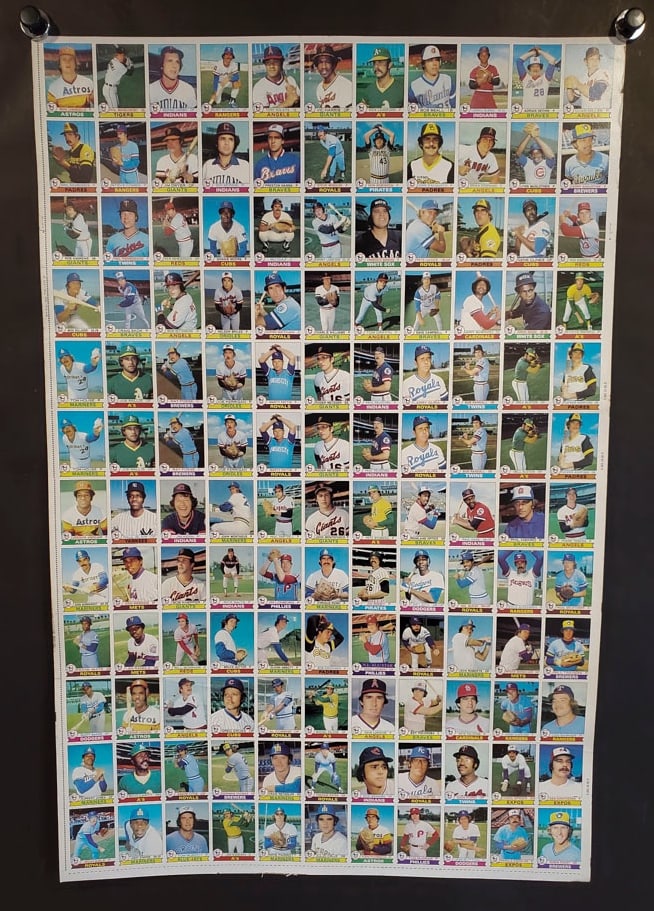 1979 Topps Baseball Uncut Sheet Featuring 132 Cards with Robin Yount, Dusty Baker & more (1 of 8)