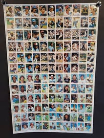 1978 Topps Baseball Trading Cards Uncut Sheet Featuring 132 Cards All Star Rookies