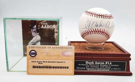 Steiner Hank Aaron Autographed MLB Baseball