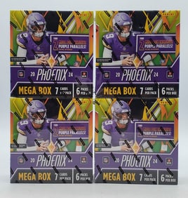 4 Panini 2024 Phoenix Football Mega Box Ultra Rare Color Blast/Autographs