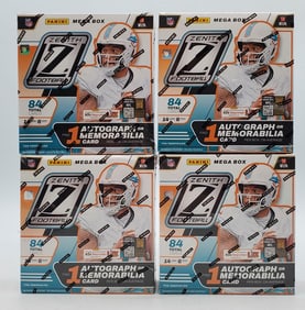 4 Panini 2024 Zenith Football Mega Box Autographs/Memorabilia Cards