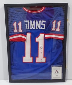 PSA Authentic Phil Simms Autograph Framed Jersey