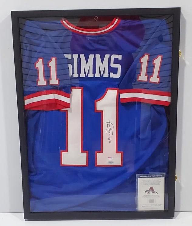 PSA Authentic Phil Simms Autograph Framed Jersey (1 of 8)