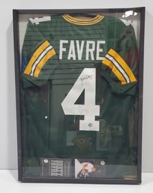 Official Brett Favre Authentic Brett Favre Autograph Framed Jersey