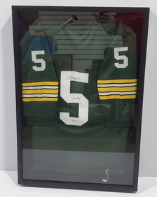MA Authentic Paul Hornung Autograph Framed Jersey