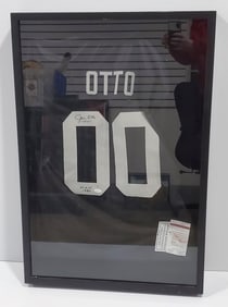 JSA Authentic Jim Otto Autograph Framed Jersey HOF 80
