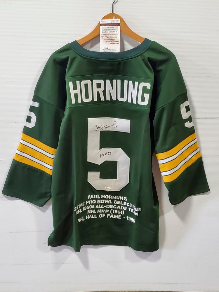JSA Authentic Paul Hornung Autograph Jersey HOF 86 (1 of 7)