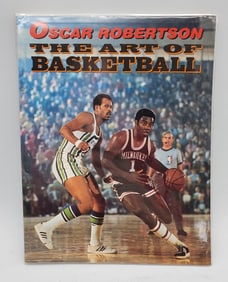 PSA Authentic Oscar Robertson Autograph Signature on His Book The Art of Basketball