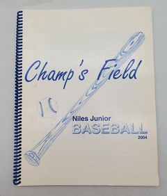 Autograph Signature Muhammad Ali Signed Champ?s Field Niles Junior Baseball 2004 Book
