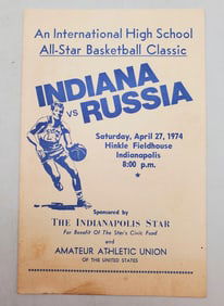 Larry Bird 1974 Indiana vs RUSSIA All Star High School Basketball Game Program