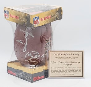 Imperial Sports Authentic Brett Favre & Peyton Manning Autograph NFL Football