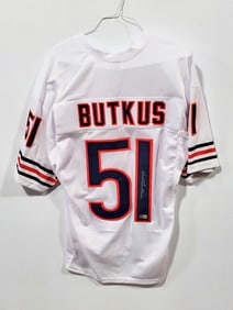 Dick Butkus Signed XL Chicago Bears Jersey Beckett Authenticated
