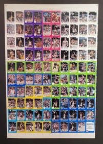 1986 Star Basketball Uncut Sheet 100 Cards
