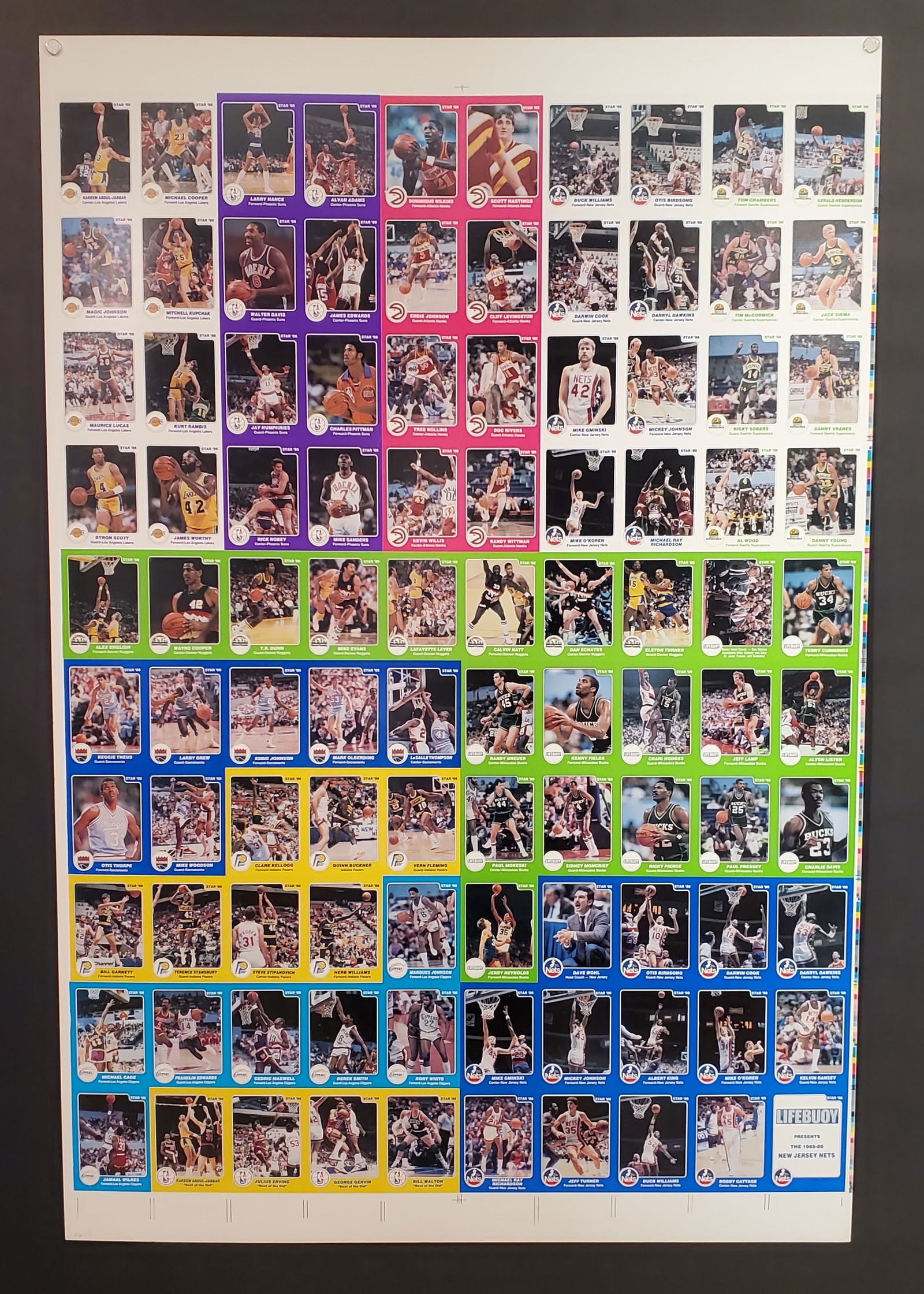 1984 Star Uncut Sheet Portland Trailblazers Cards