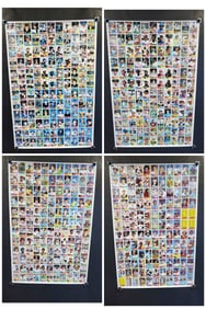 4 Topps 1981 Baseball Trading Cards Uncut Sheets 528 Cards with Lots of HOF?s