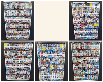 5 Topps 1986 Baseball Trading Cards Uncut Sheets 660 Cards with Lots of HOF?s