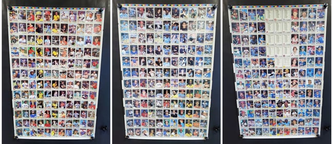 3 Fleer 1983 Baseball Trading Cards Uncut Sheets 396 Cards with Lots of HOF?s