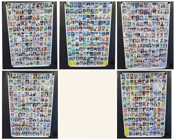 5 Topps 1985 Baseball Trading Cards Uncut Sheets, 660 Cards with Lots of HOF?s