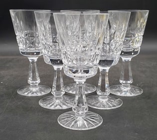 (6) Waterford Crystal Kylemore Claret Wine Glasses
