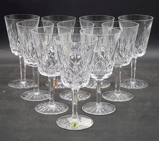 (10) Waterford Crystal Lismore Claret Glasses