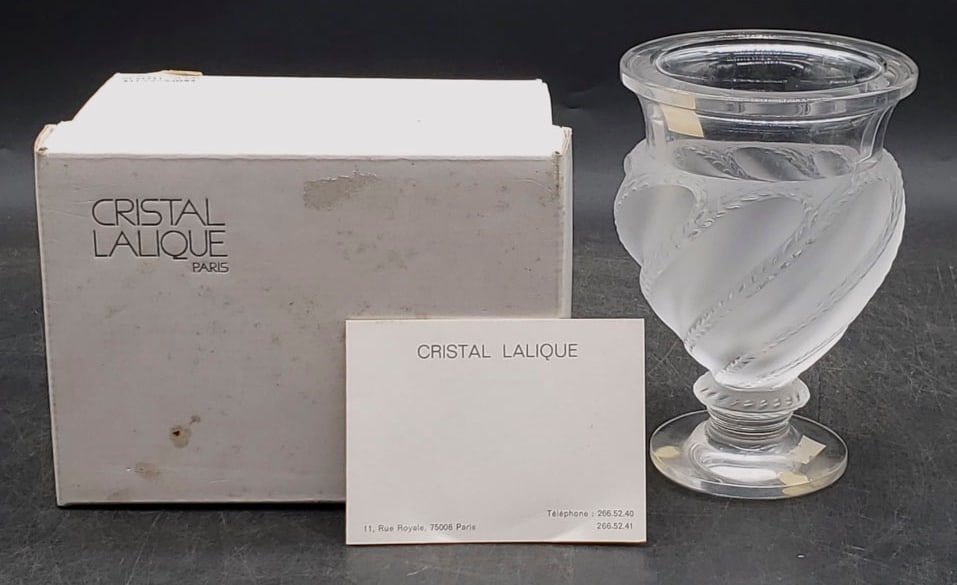 Lalique Ermenonville Satin Crystal Vase (1 of 9)