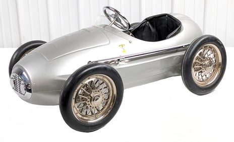 American Retro Ferrari Racer Pedal Car - Silver