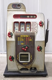 Vintage Mills Black Cherry 5? 3-Reel Slot Machine