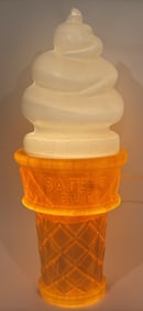 Giant Lighted Safe-T Cup Blow Mold Ice Cream Cone