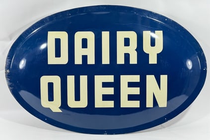4ft Vintage SST Dairy Queen Embossed Button Sign