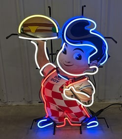 Custom "Big Boy" Four-Color Neon Sign