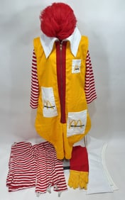 Original Vintage McDonald's Ronald McDonald Restaurant Issued Costume w/ Extras