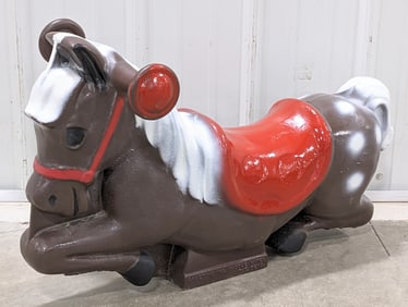 Vintage Gametime Saddle Mates Cast Metal Horse Playground Kiddie Spring Ride