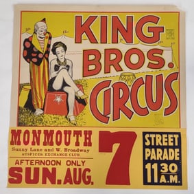 Vintage King Bros Circus Poster