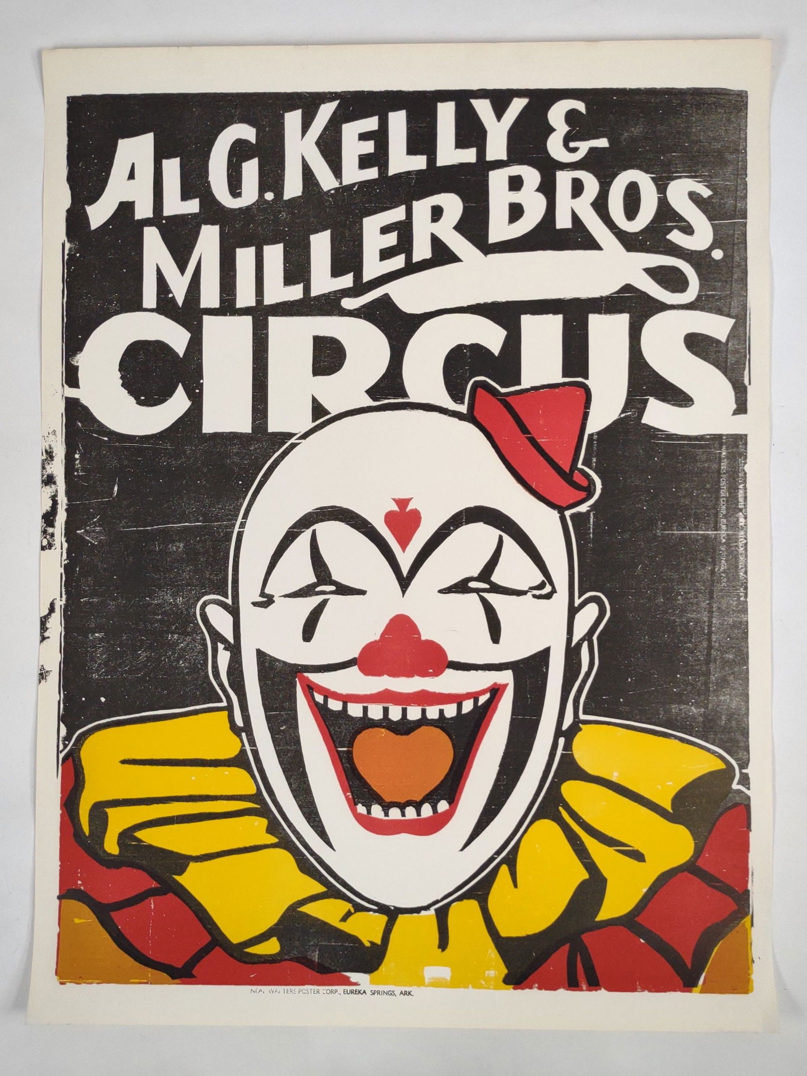 Vintage Al G. Kelly & Miller Bros Circus Poster / Clown Graphic (1 of 7)