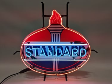 Custom "Standard Oil" Three-Color Neon Sign