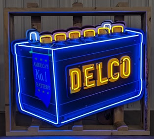 Custom Delco Batteries Neon Sign