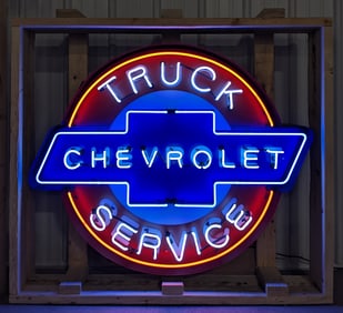 Custom Chevrolet Truck Service Neon Sign