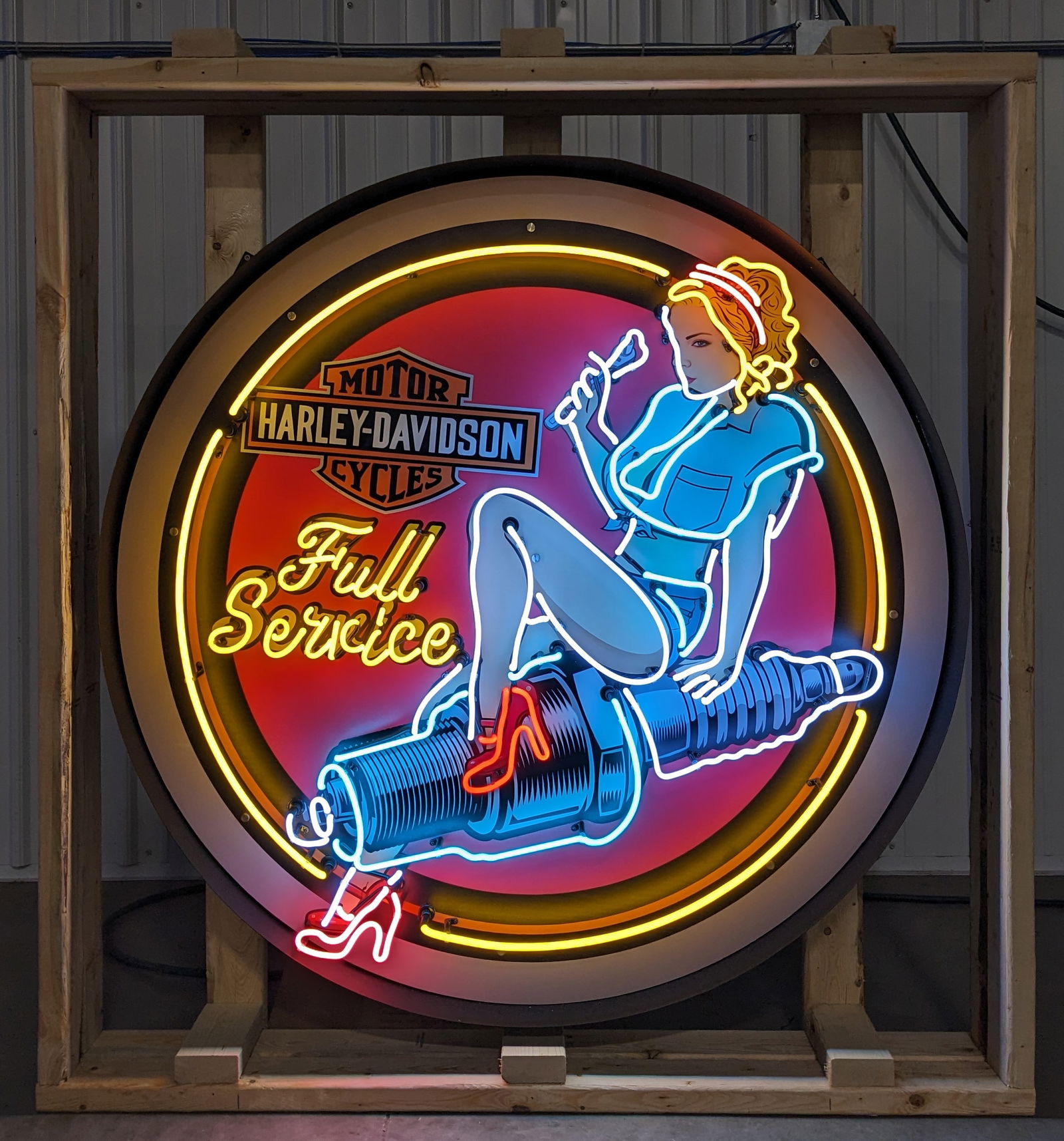 Custom Harley-Davidson Full Service Neon Sign (1 of 8)