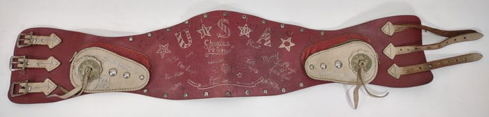 1940s-50s Buco Studded Leather Midget Racing Kidney Belt