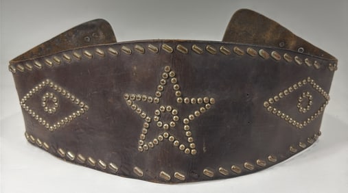1940s-50s Custom Studded Leather Motorcycle Kidney Belt